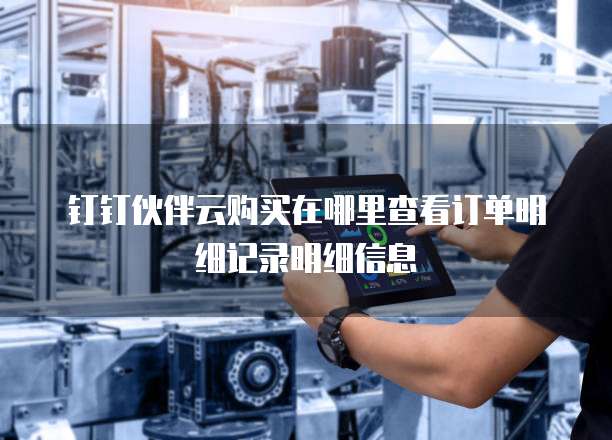 钉钉伙伴云购买在哪里查看订单明细记录明细信息