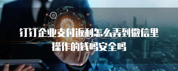 钉钉企业支付返利怎么弄到微信里操作的钱吗安全吗