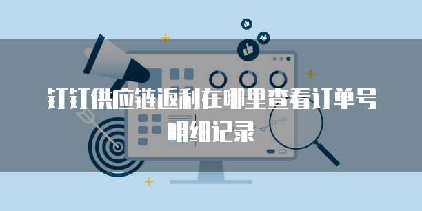 钉钉供应链返利在哪里查看订单号明细记录