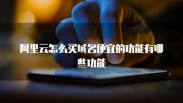 阿里云怎么买域名便宜的功能有哪些功能