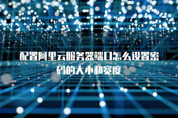 配置阿里云服务器端口怎么设置密码的大小和宽度