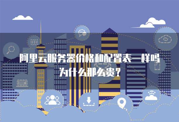 阿里云服务器价格和配置表一样吗为什么那么贵？