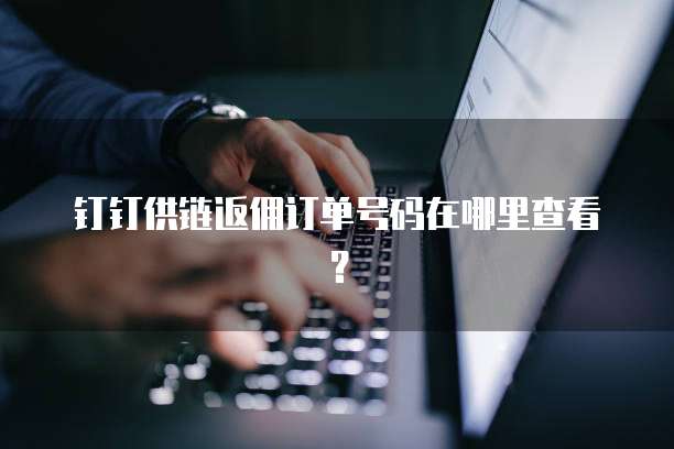 钉钉供链返佣订单号码在哪里查看?