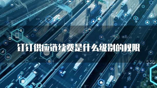 钉钉供应链续费是什么级别的权限
