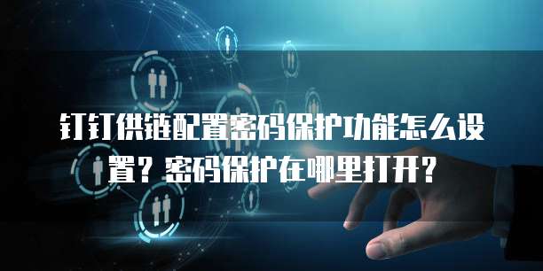 钉钉供链配置密码保护功能怎么设置?密码保护在哪里打开?