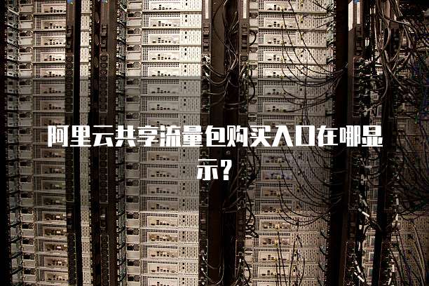 阿里云共享流量包购买入口在哪显示？