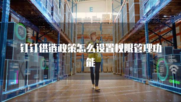钉钉供链政策怎么设置权限管理功能