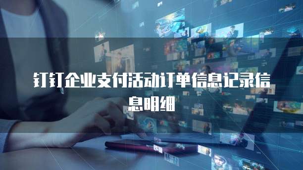 钉钉企业支付活动订单信息记录信息明细