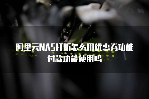 阿里云NAS打折怎么用优惠券功能付款功能使用吗