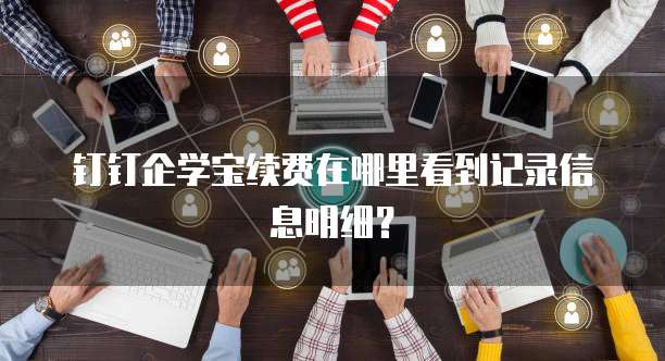 钉钉企学宝续费在哪里看到记录信息明细?