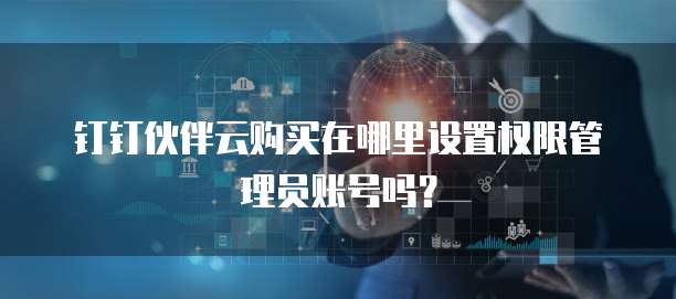 钉钉伙伴云购买在哪里设置权限管理员账号吗?