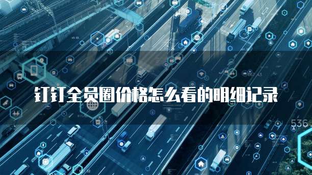 钉钉全员圈价格怎么看的明细记录