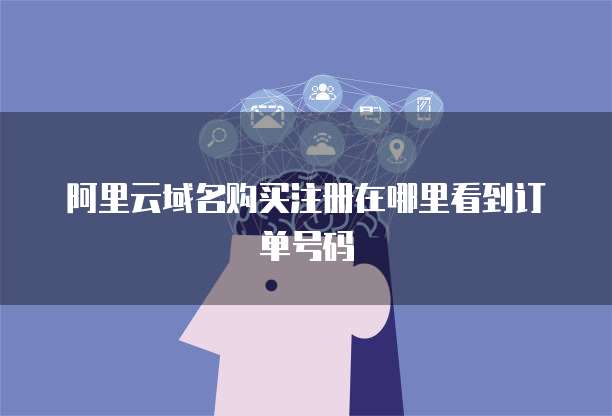 阿里云域名购买注册在哪里看到订单号码