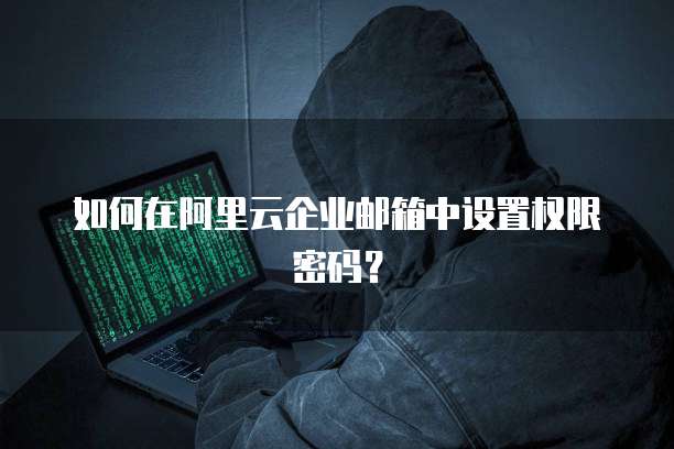如何在阿里云企业邮箱中设置权限密码?