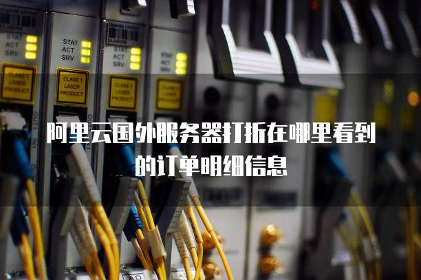 阿里云国外服务器打折在哪里看到的订单明细信息