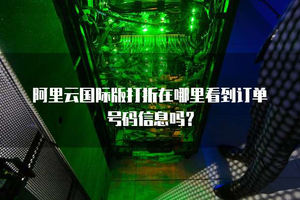阿里云国际版打折在哪里看到订单号码信息吗?