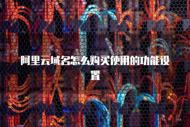 阿里云域名怎么购买使用的功能设置