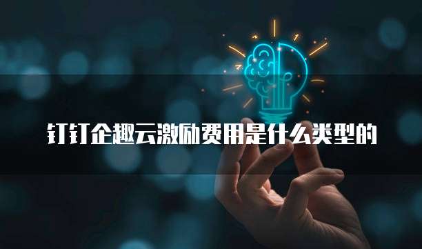 钉钉企趣云激励费用是什么类型的