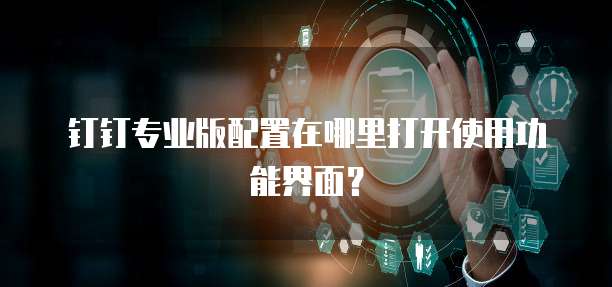 钉钉专业版配置在哪里打开使用功能界面?