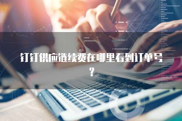 钉钉供应链续费在哪里看到订单号?