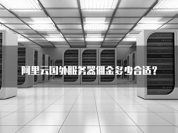 阿里云国外服务器佣金多少合适?
