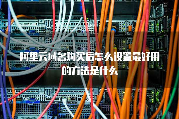 阿里云域名购买后怎么设置最好用的方法是什么