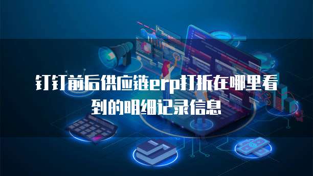 钉钉前后供应链erp打折在哪里看到的明细记录信息