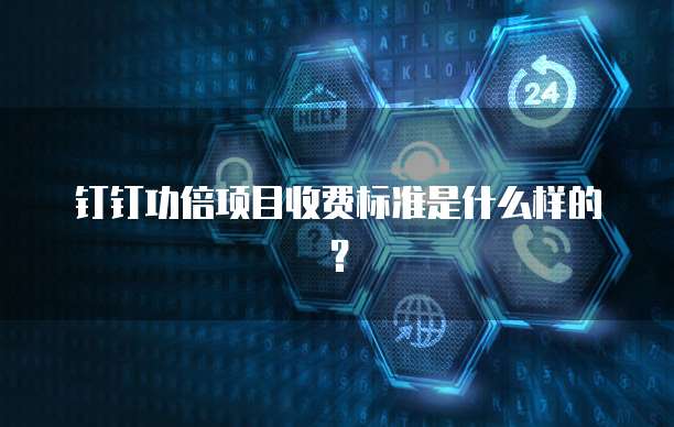 钉钉功倍项目收费标准是什么样的？