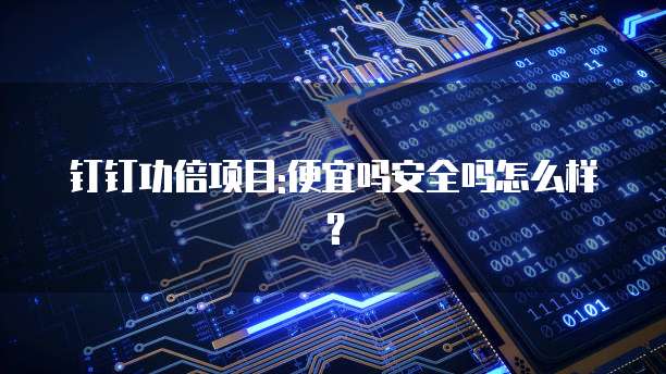 钉钉功倍项目:便宜吗安全吗怎么样?