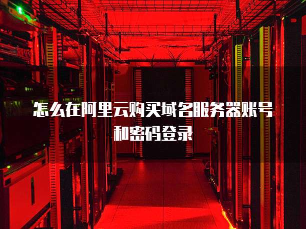 怎么在阿里云购买域名服务器账号和密码登录
