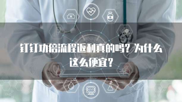 钉钉功倍流程返利真的吗?为什么这么便宜?