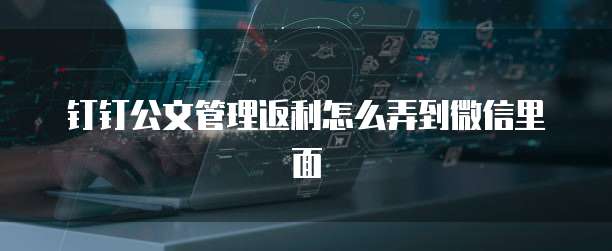 钉钉公文管理返利怎么弄到微信里面