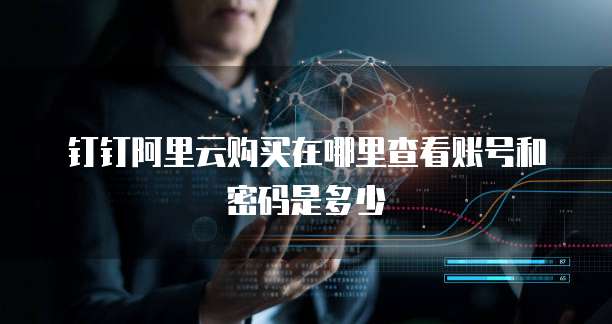 钉钉阿里云购买在哪里查看账号和密码是多少