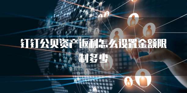 钉钉公贝资产返利怎么设置金额限制多少
