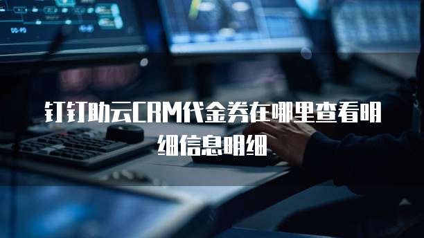 钉钉助云CRM代金券在哪里查看明细信息明细
