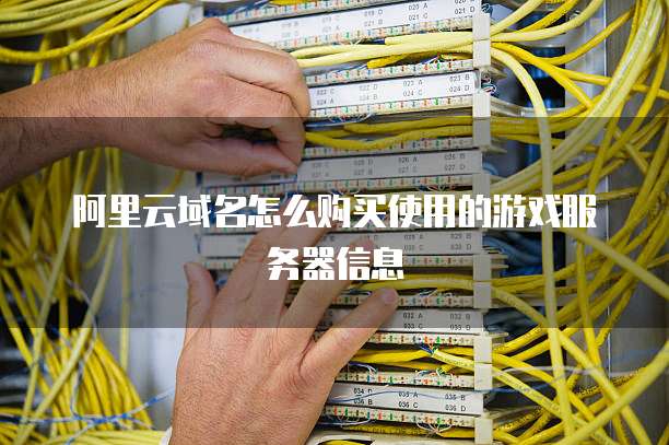 阿里云域名怎么购买使用的游戏服务器信息