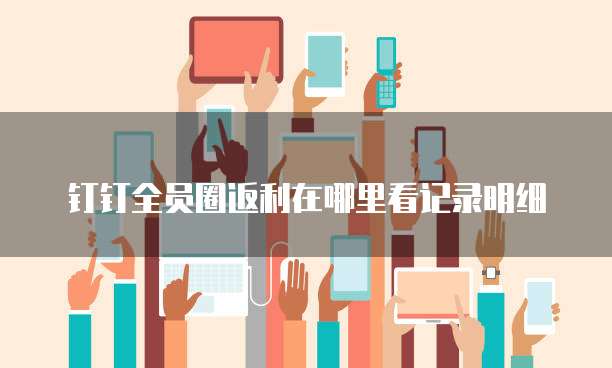 钉钉全员圈返利在哪里看记录明细