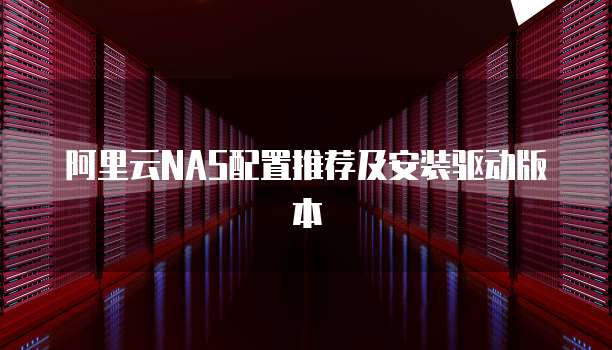 阿里云NAS配置推荐及安装驱动版本