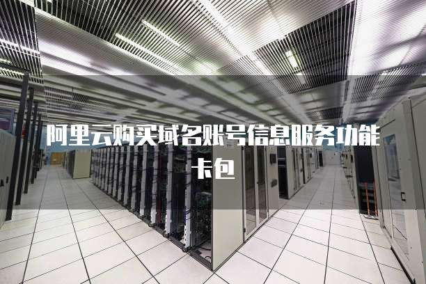 阿里云购买域名账号信息服务功能卡包