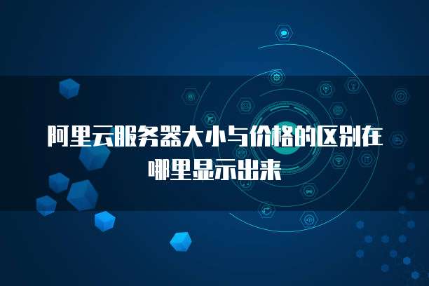 阿里云服务器大小与价格的区别在哪里显示出来