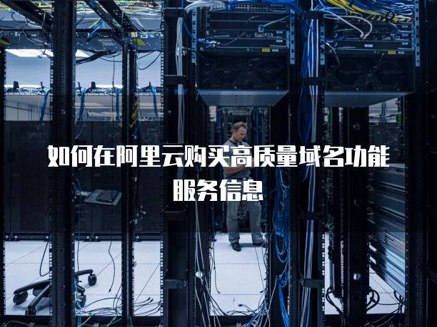 如何在阿里云购买高质量域名功能服务信息