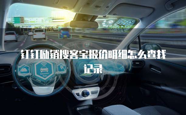 钉钉励销搜客宝报价明细怎么查找记录