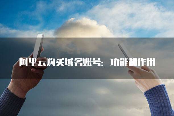 阿里云购买域名账号：功能和作用