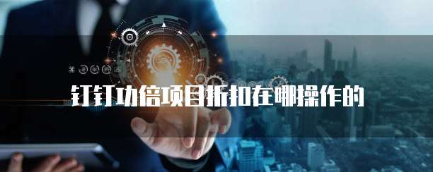 钉钉功倍项目折扣在哪操作的
