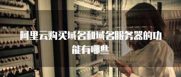 阿里云购买域名和域名服务器的功能有哪些