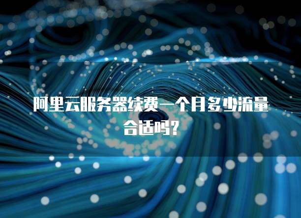 阿里云服务器续费一个月多少流量合适吗?