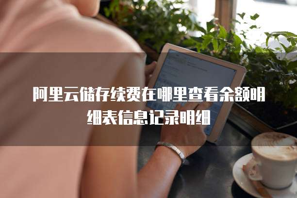 阿里云储存续费在哪里查看余额明细表信息记录明细
