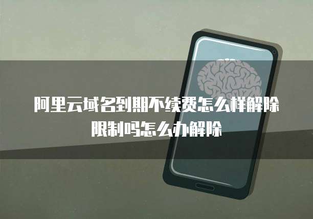 阿里云域名到期不续费怎么样解除限制吗怎么办解除