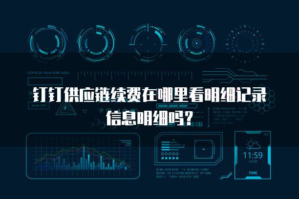 钉钉供应链续费在哪里看明细记录信息明细吗?
