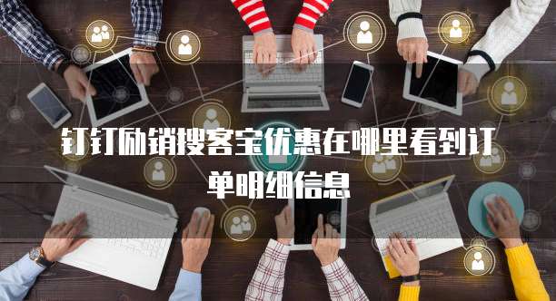 钉钉励销搜客宝优惠在哪里看到订单明细信息